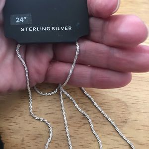 Primrose Sterling Silver 24” Rope Chain Necklace